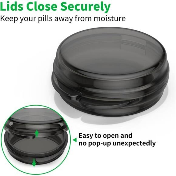 Portable Travel Pill Box Set of 4 Small Daily Medicine Organizer for Purse Pocke - Picture 3 of 7